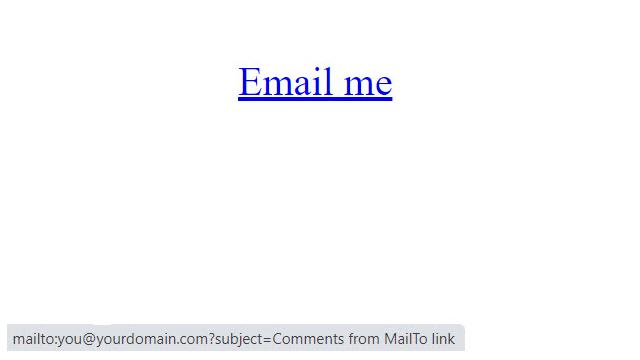 Email Link with Subject setup