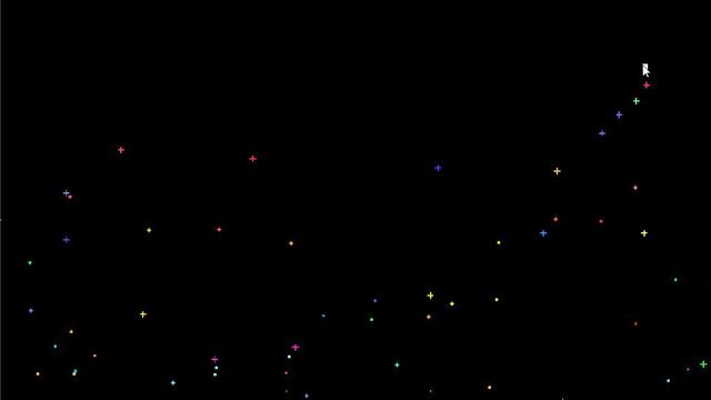 Sparkles effect around mouse