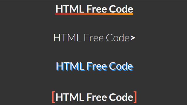 Various HTML Heading Styles