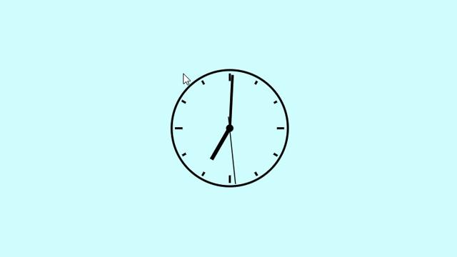 A user mouse follower analog clock